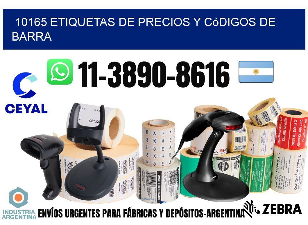 10165 Etiquetas de precios y códigos de barra