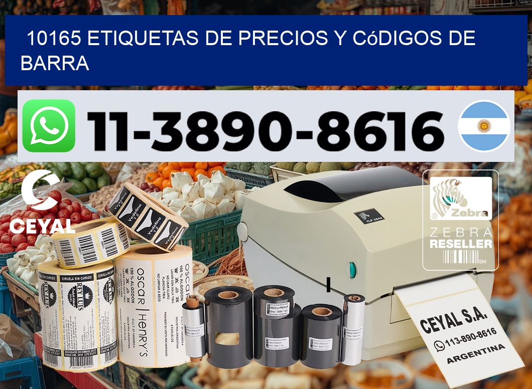 10165 Etiquetas de precios y códigos de barra