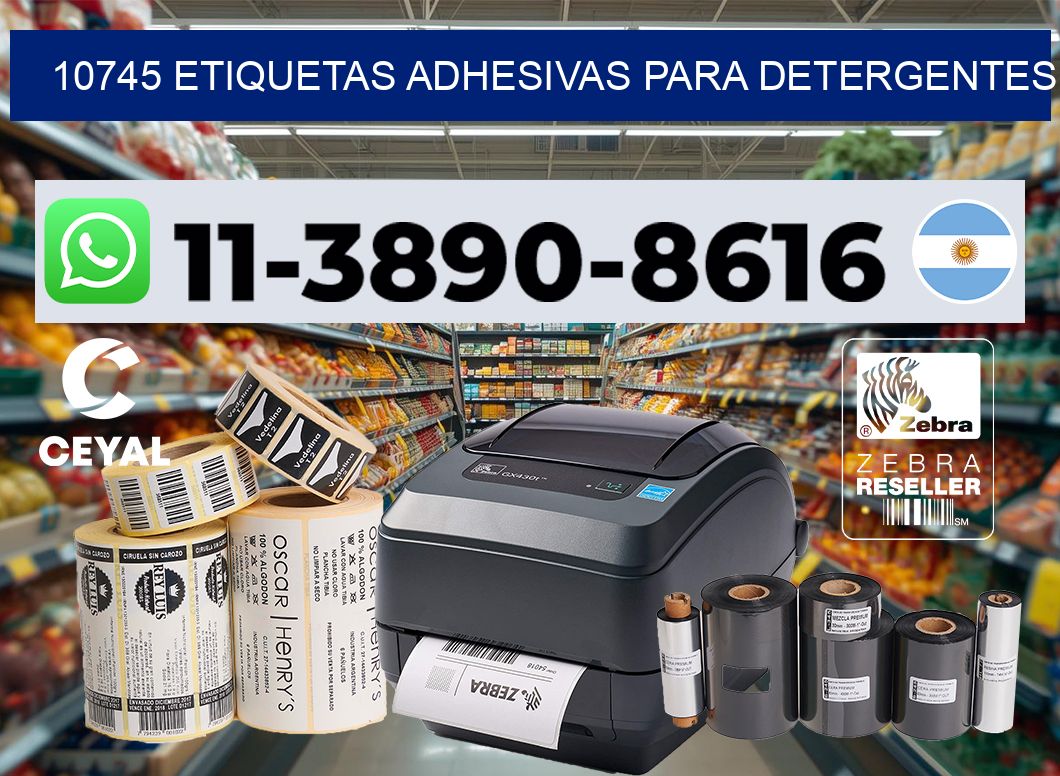 10745 Etiquetas adhesivas para detergentes