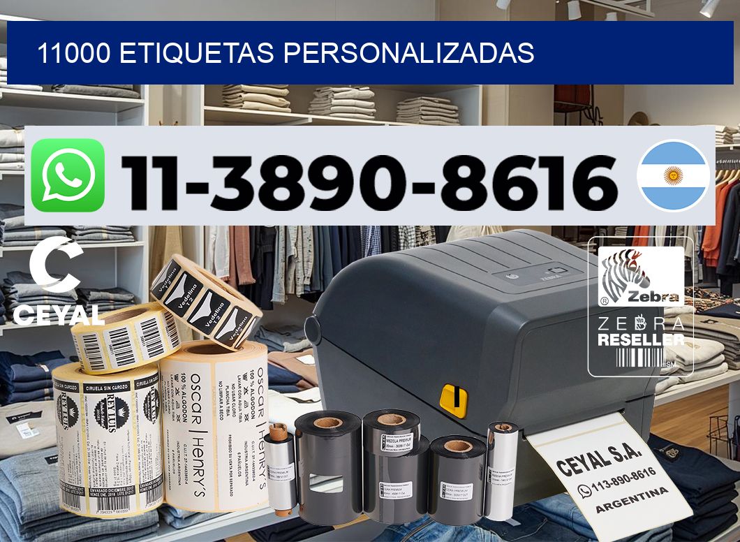 11000 etiquetas personalizadas