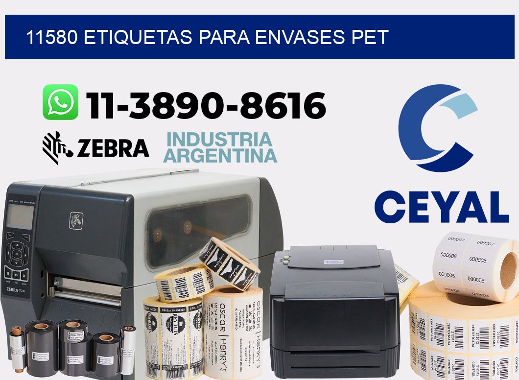 11580 Etiquetas para envases PET
