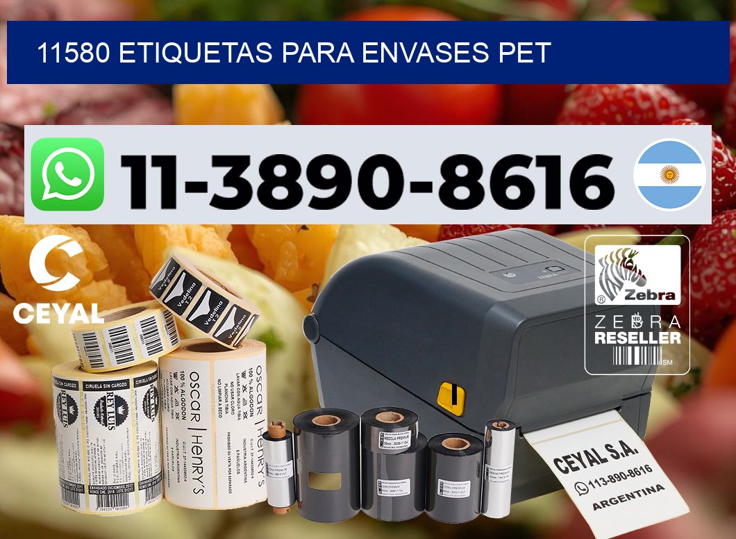 11580 Etiquetas para envases PET