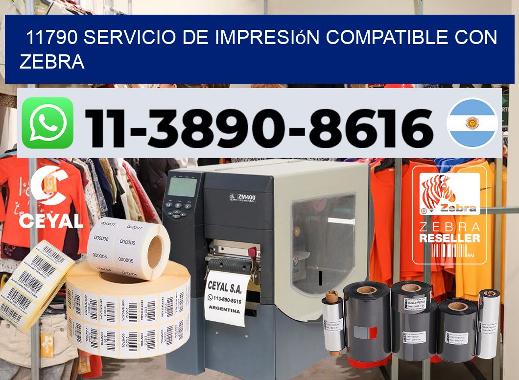11790 Servicio de impresión compatible con Zebra