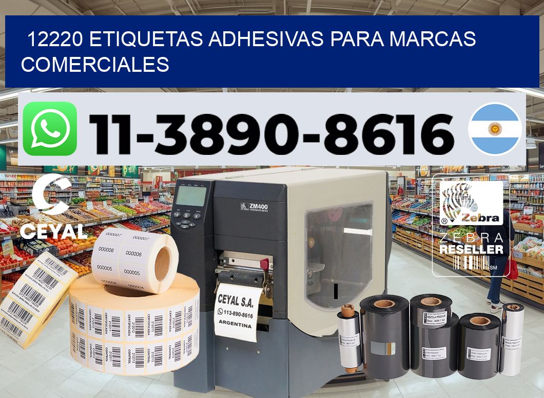12220 Etiquetas adhesivas para marcas comerciales