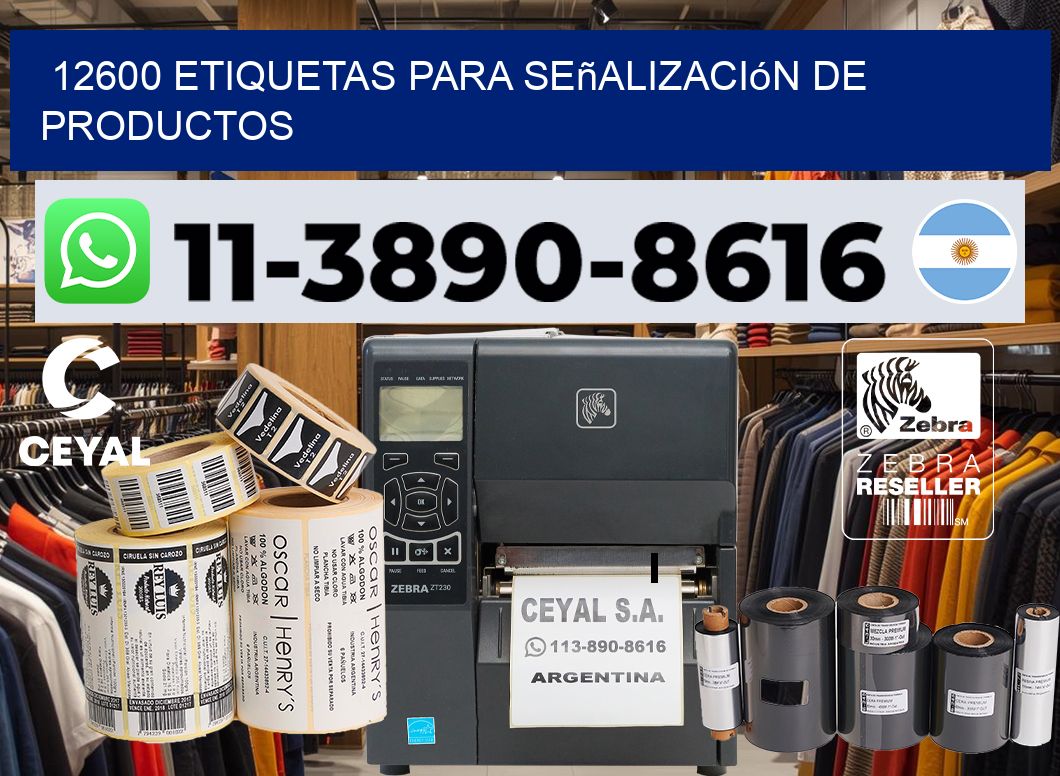 12600 Etiquetas para señalización de productos