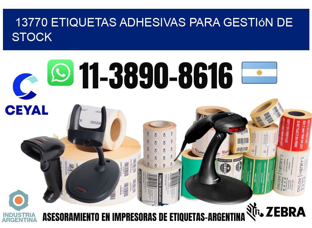 13770 Etiquetas adhesivas para gestión de stock