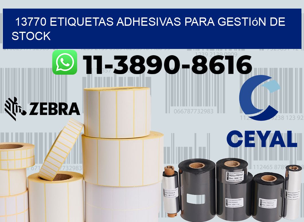 13770 Etiquetas adhesivas para gestión de stock