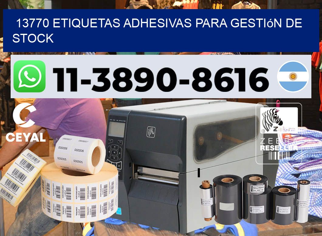 13770 Etiquetas adhesivas para gestión de stock