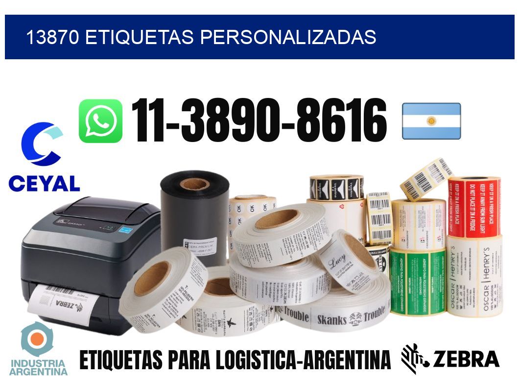 13870 etiquetas personalizadas
