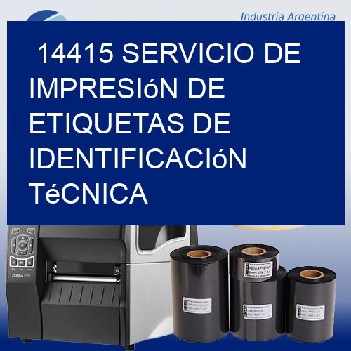14415 Servicio de impresión de etiquetas de identificación técnica