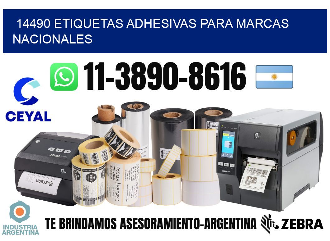 14490 Etiquetas adhesivas para marcas nacionales