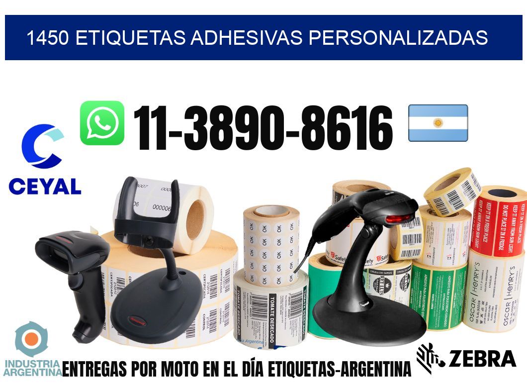 1450 Etiquetas adhesivas personalizadas