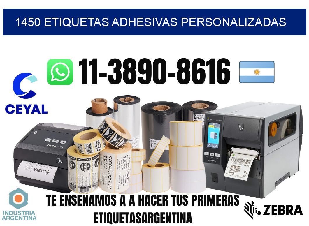 1450 Etiquetas adhesivas personalizadas