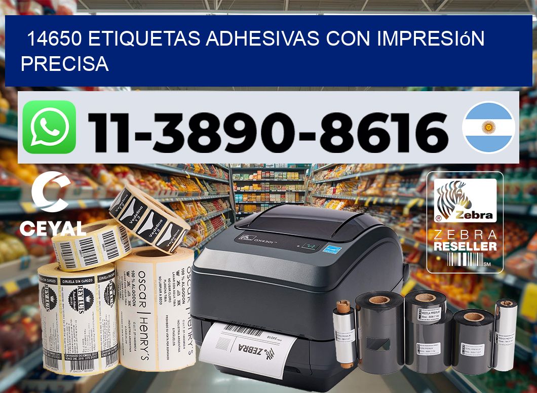 14650 Etiquetas adhesivas con impresión precisa