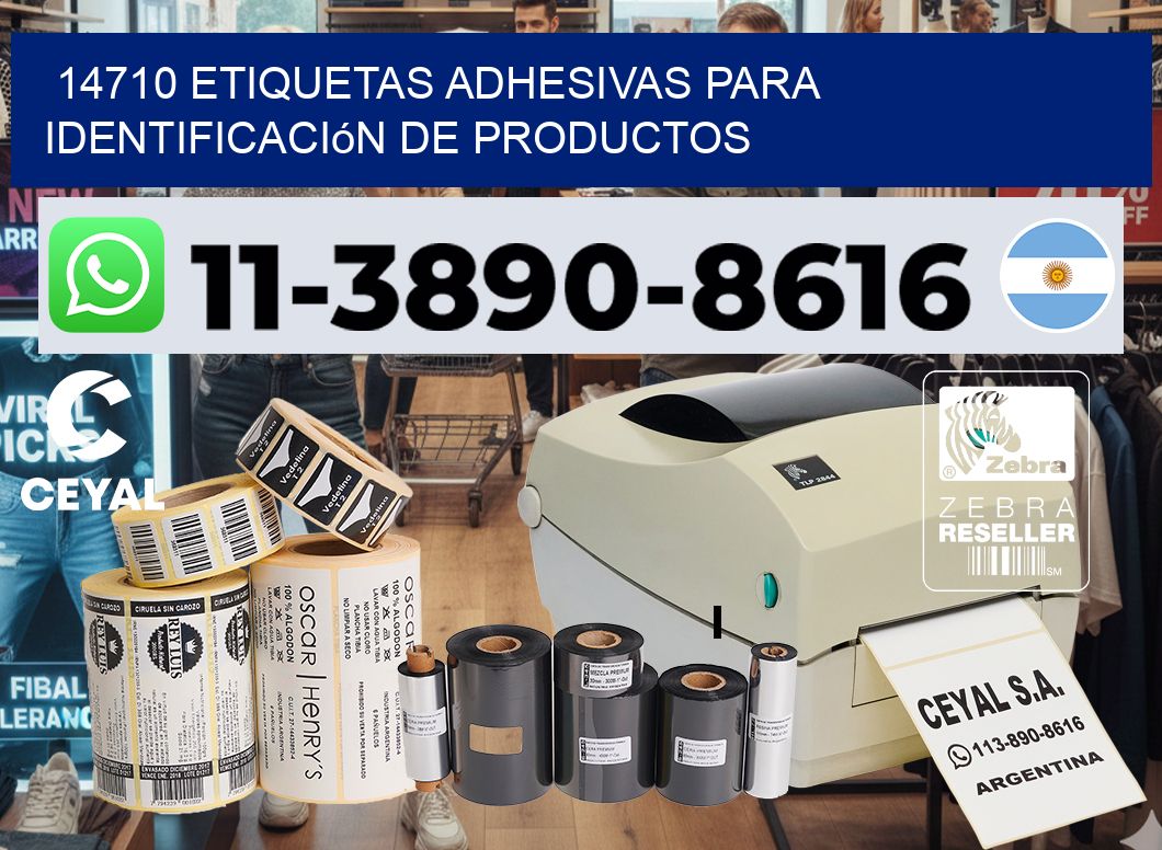 14710 Etiquetas adhesivas para identificación de productos