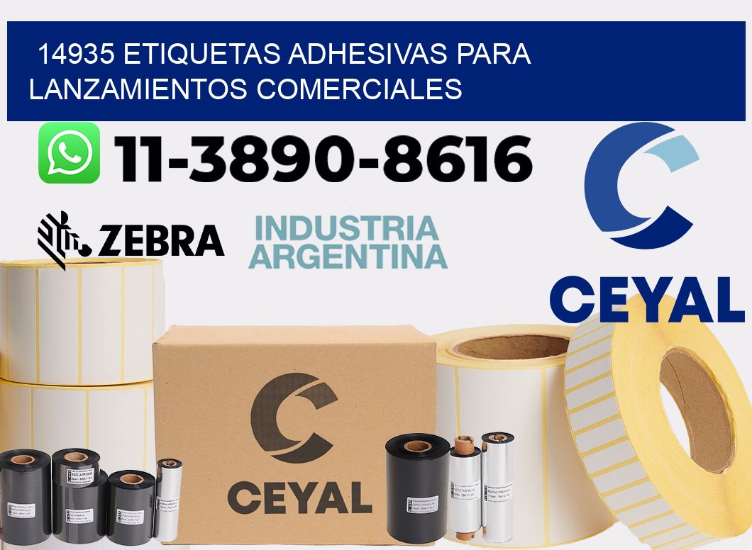 14935 Etiquetas adhesivas para lanzamientos comerciales