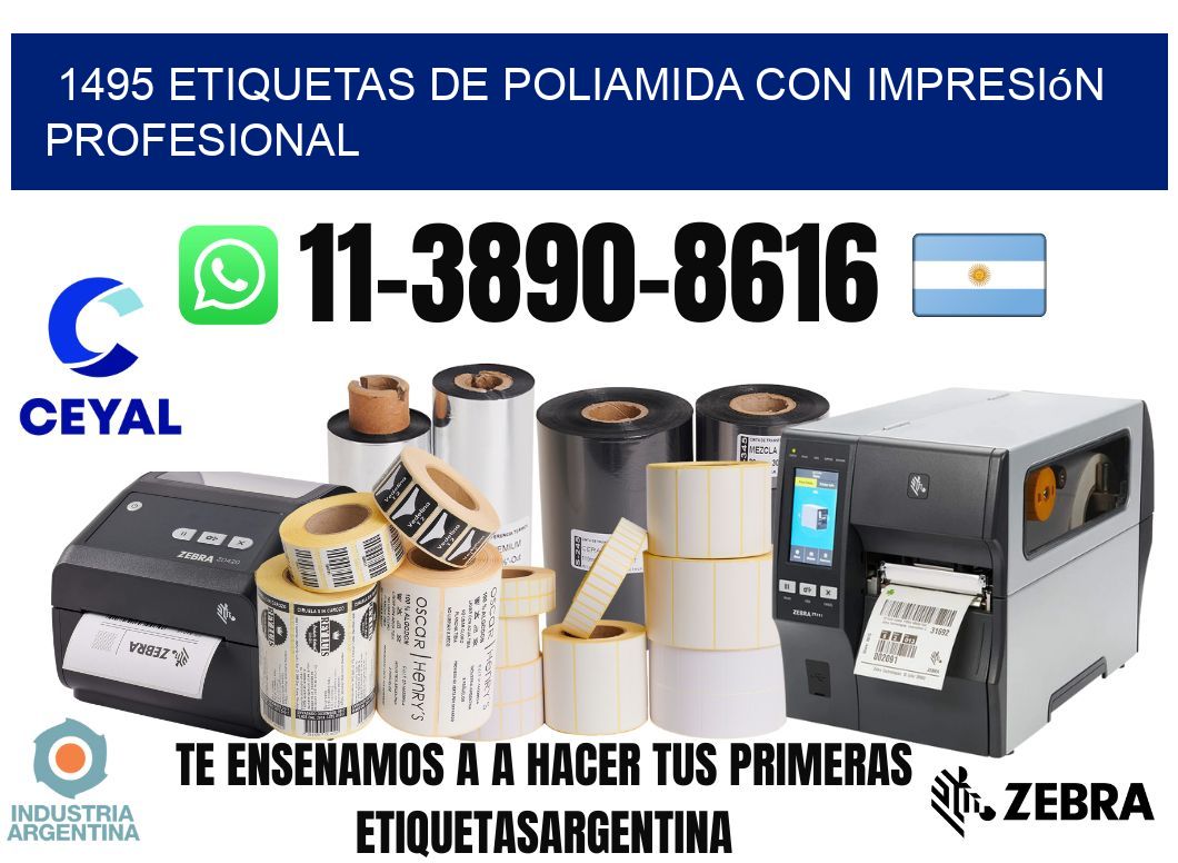 1495 Etiquetas de poliamida con impresión profesional