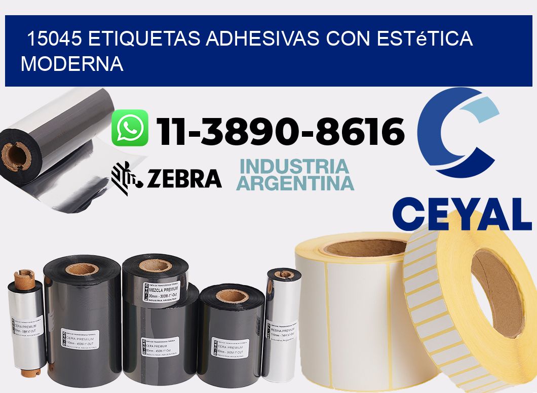 15045 Etiquetas adhesivas con estética moderna
