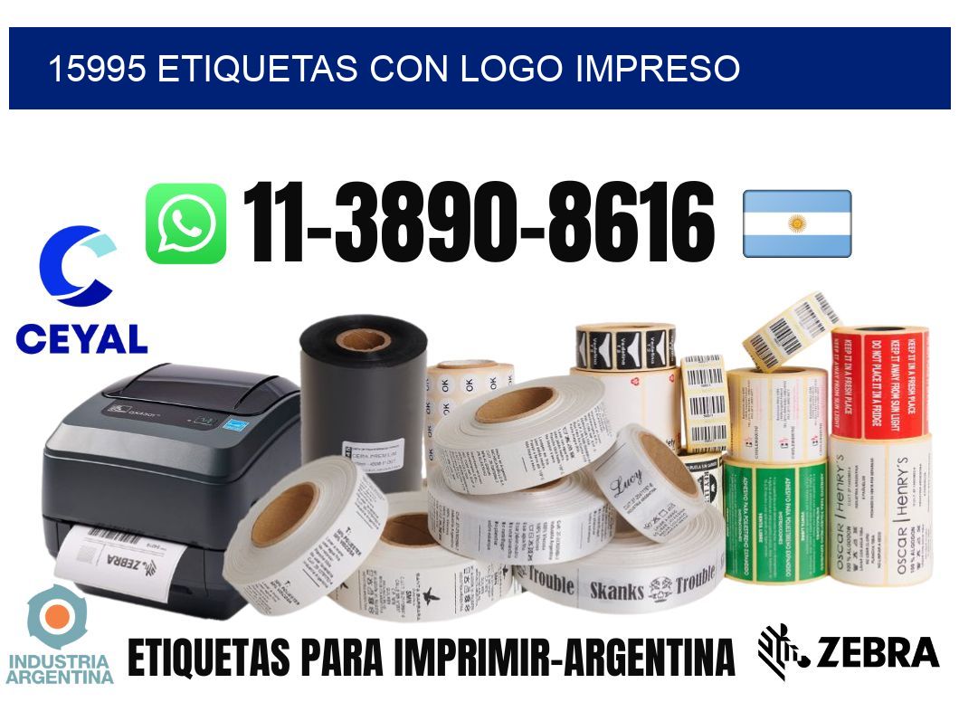 15995 Etiquetas con logo impreso