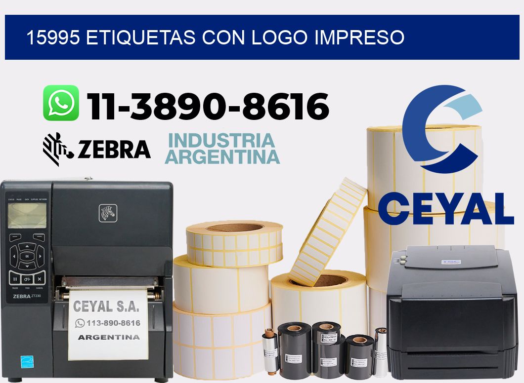 15995 Etiquetas con logo impreso