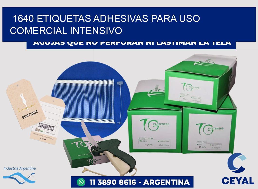 1640 Etiquetas adhesivas para uso comercial intensivo