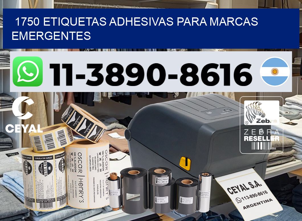1750 Etiquetas adhesivas para marcas emergentes