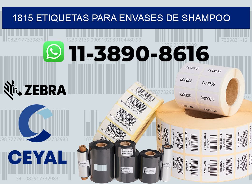 1815 Etiquetas para envases de shampoo