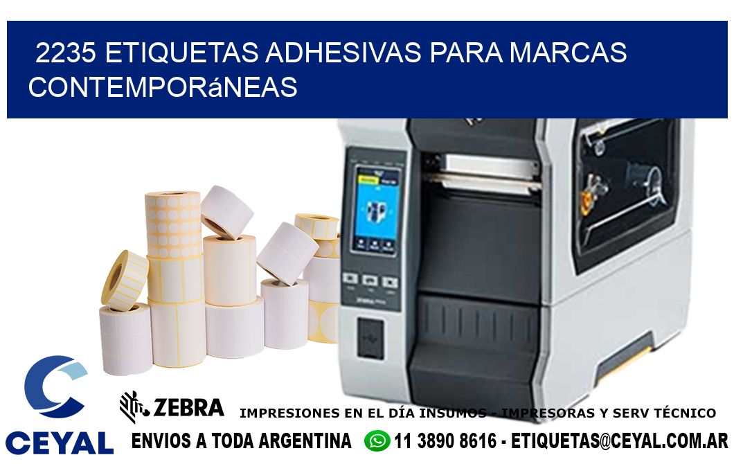 2235 Etiquetas adhesivas para marcas contemporáneas