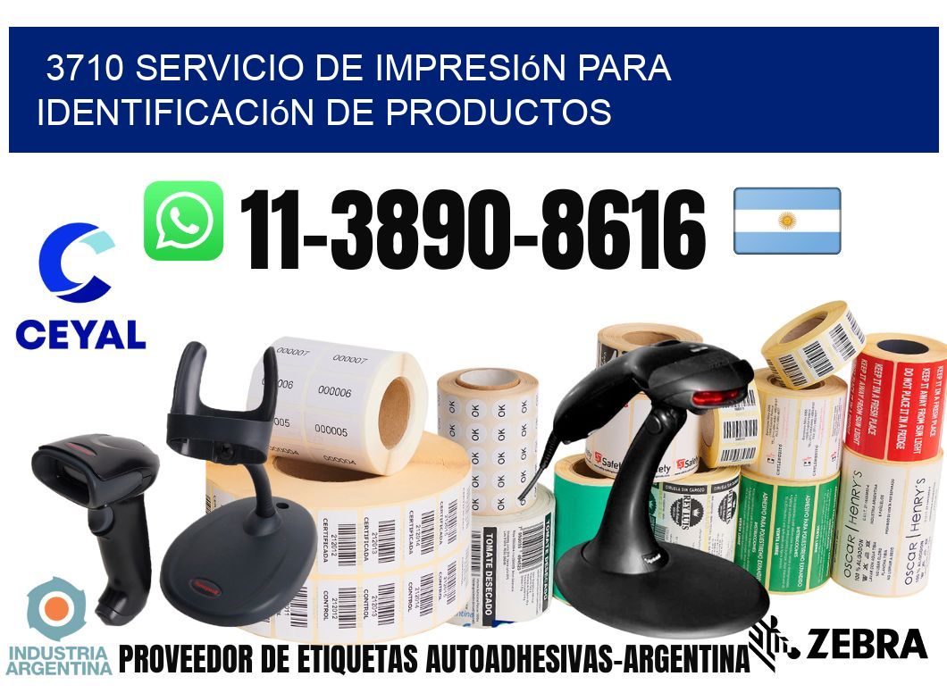 3710 Servicio de impresión para identificación de productos