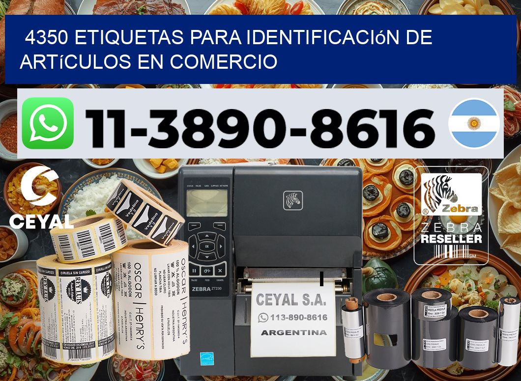 4350 Etiquetas para identificación de artículos en comercio