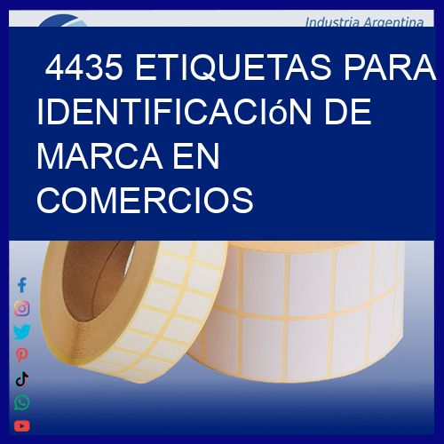 4435 Etiquetas para identificación de marca en comercios