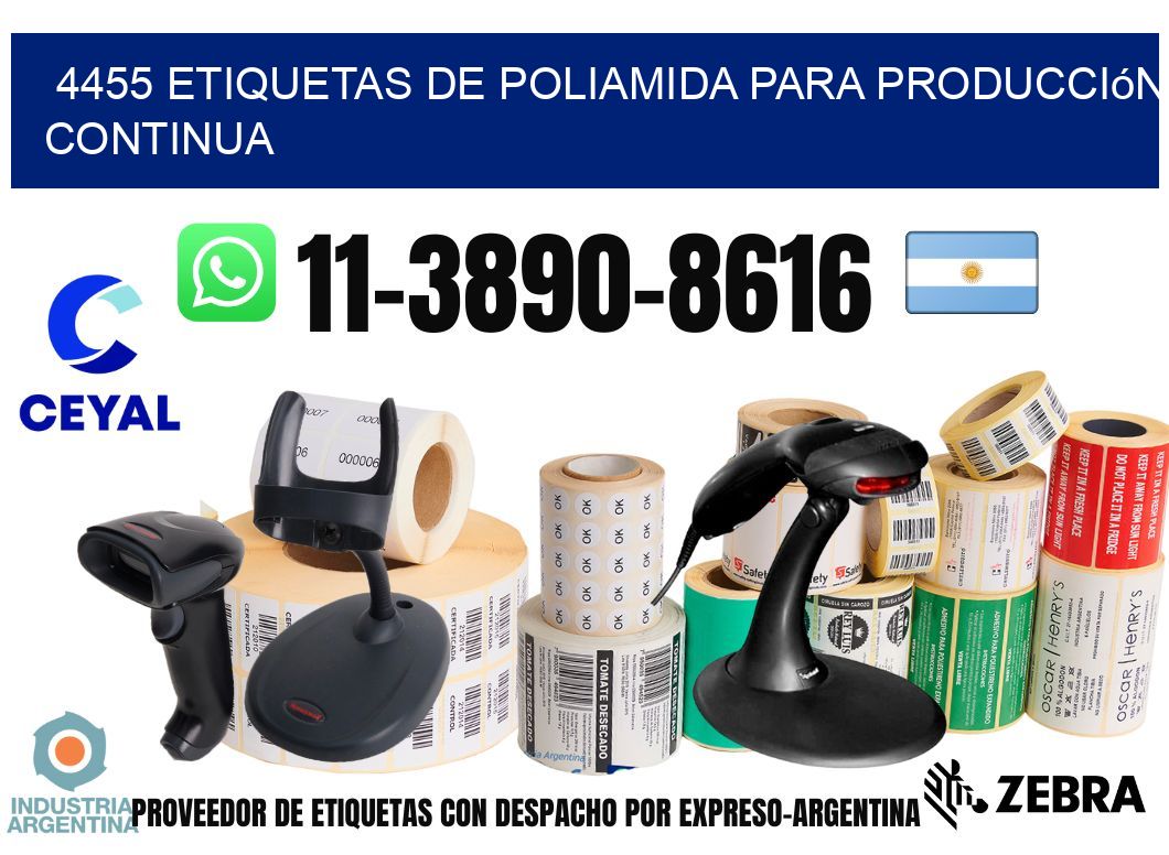 4455 Etiquetas de poliamida para producción continua