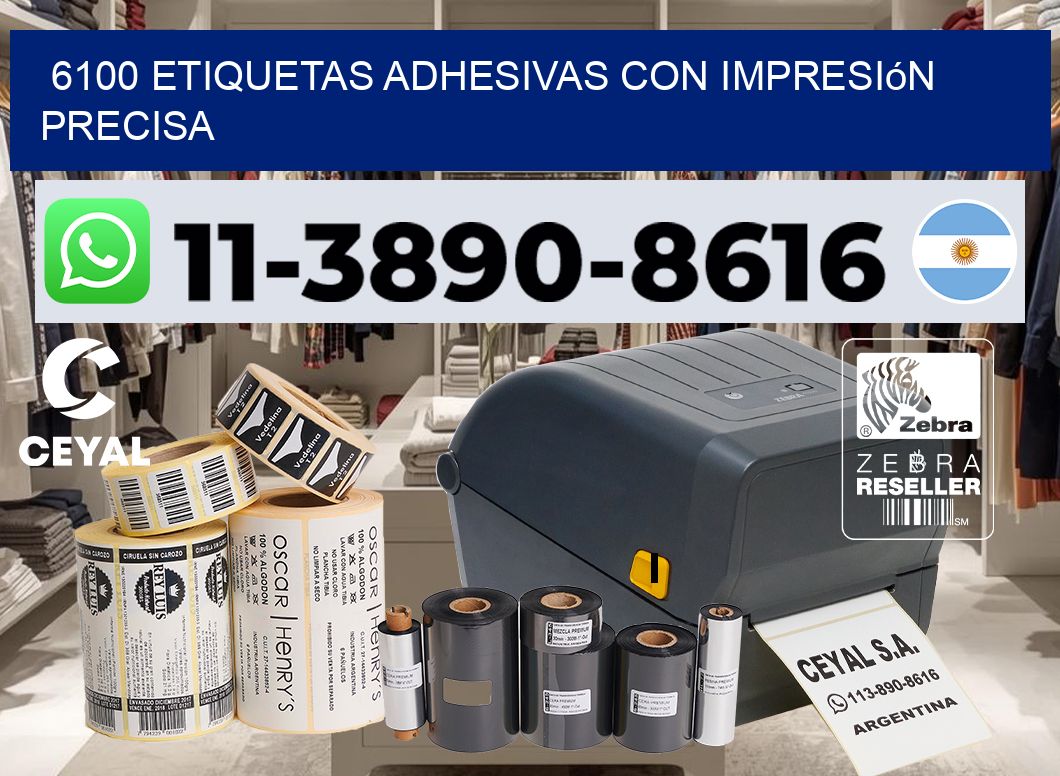 6100 Etiquetas adhesivas con impresión precisa