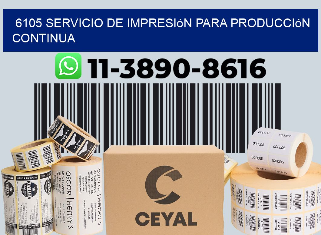 6105 Servicio de impresión para producción continua