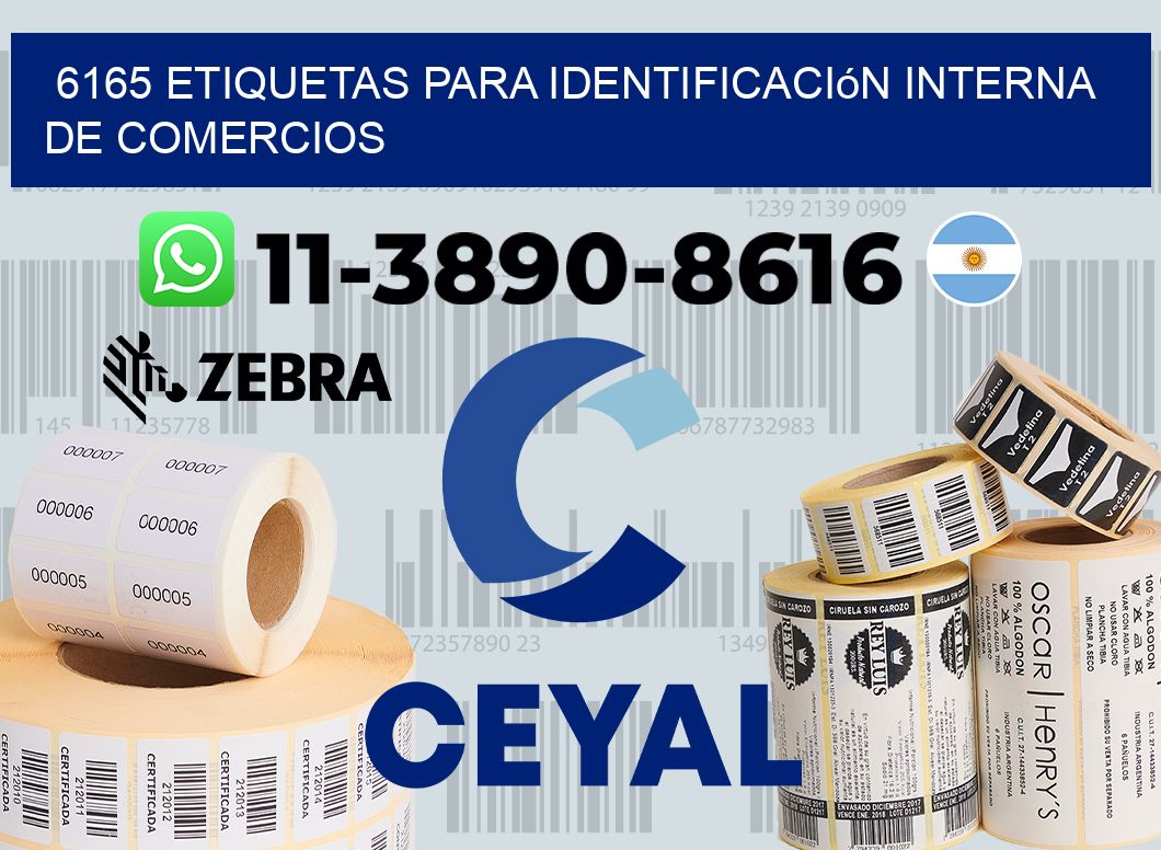 6165 Etiquetas para identificación interna de comercios