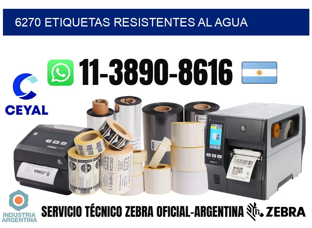6270 Etiquetas resistentes al agua