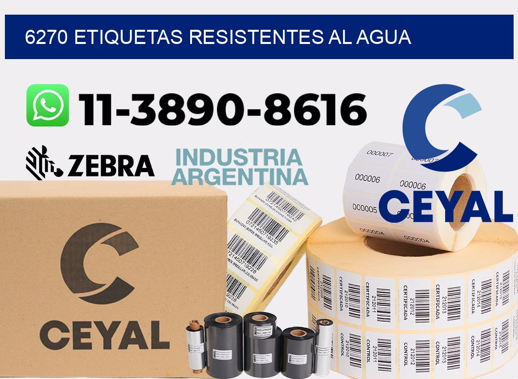 6270 Etiquetas resistentes al agua