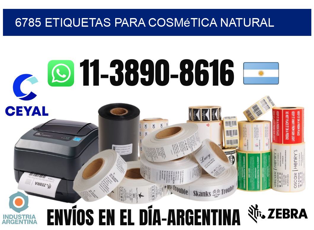 6785 Etiquetas para cosmética natural