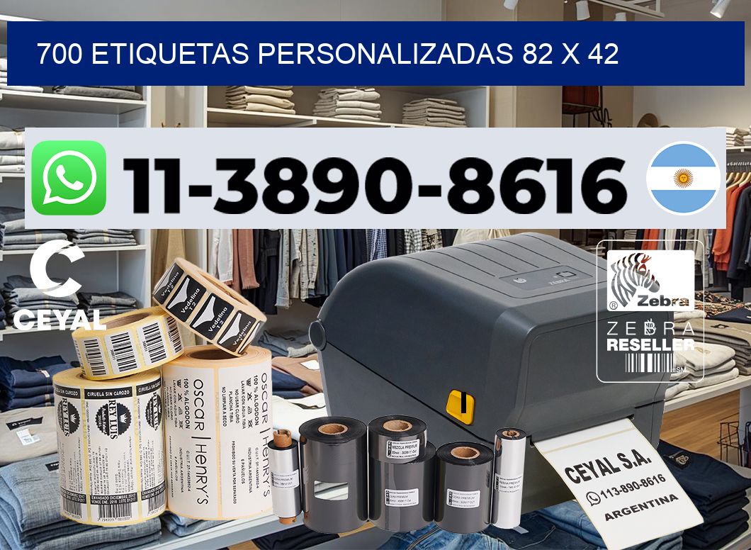 700 etiquetas personalizadas 82 x 42