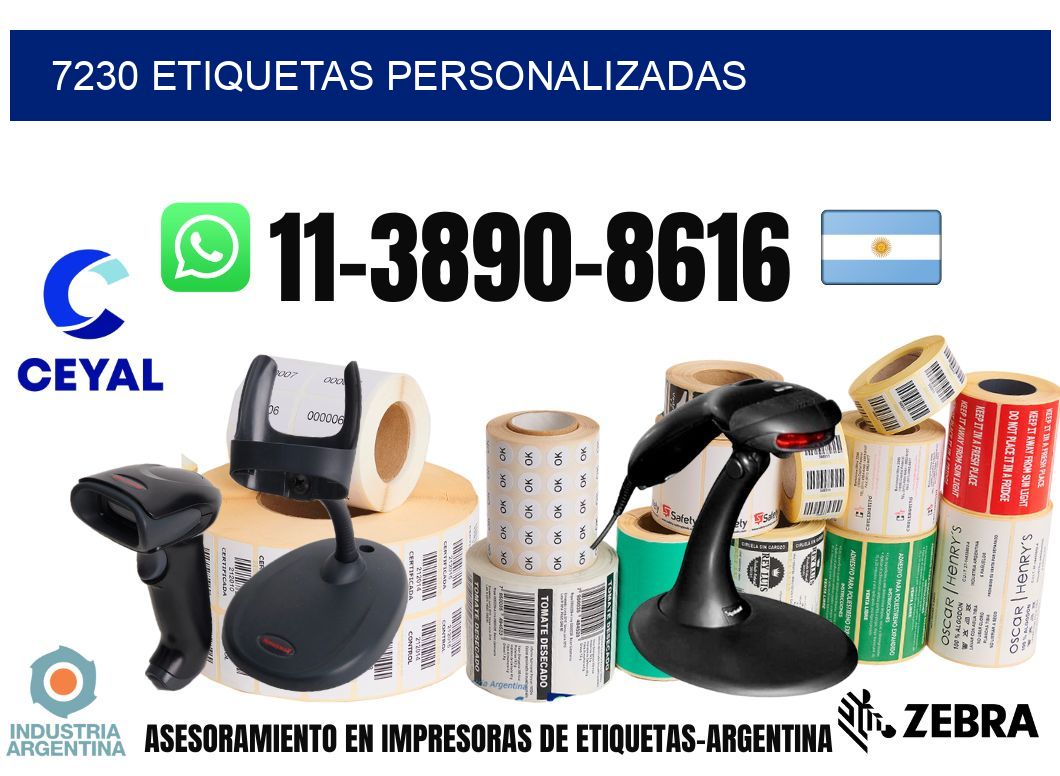 7230 etiquetas personalizadas