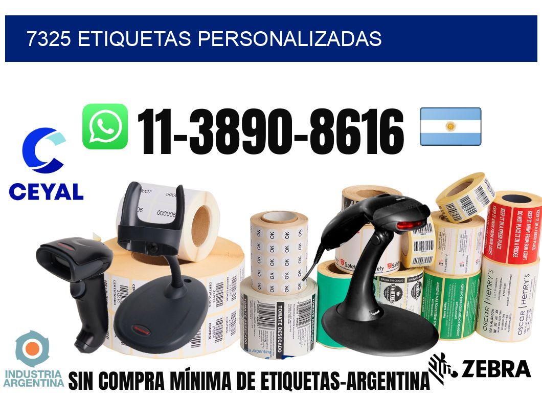 7325 etiquetas personalizadas