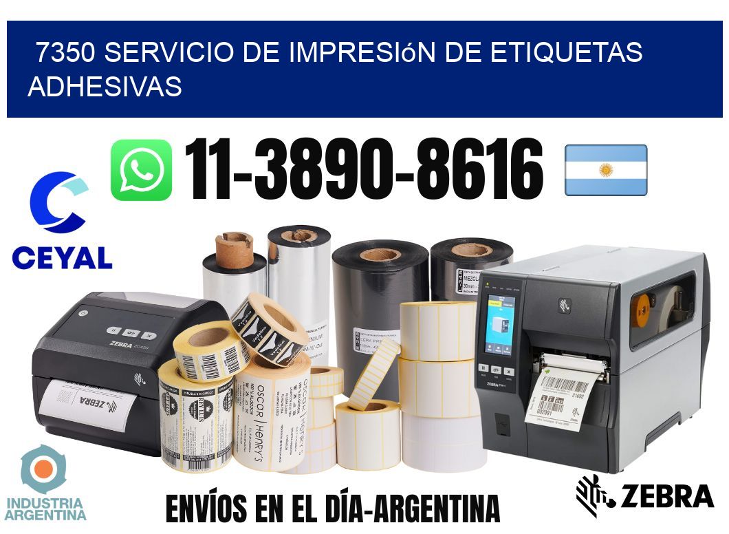 7350 Servicio de impresión de etiquetas adhesivas