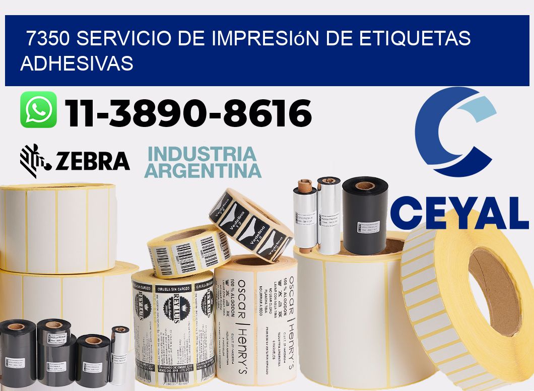 7350 Servicio de impresión de etiquetas adhesivas
