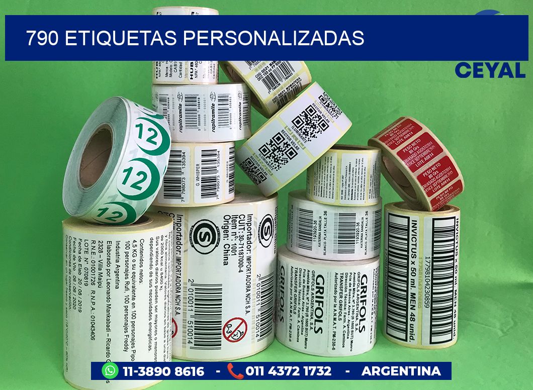 790 etiquetas personalizadas