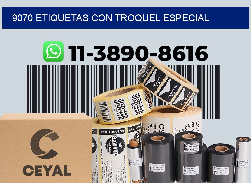 9070 Etiquetas con troquel especial