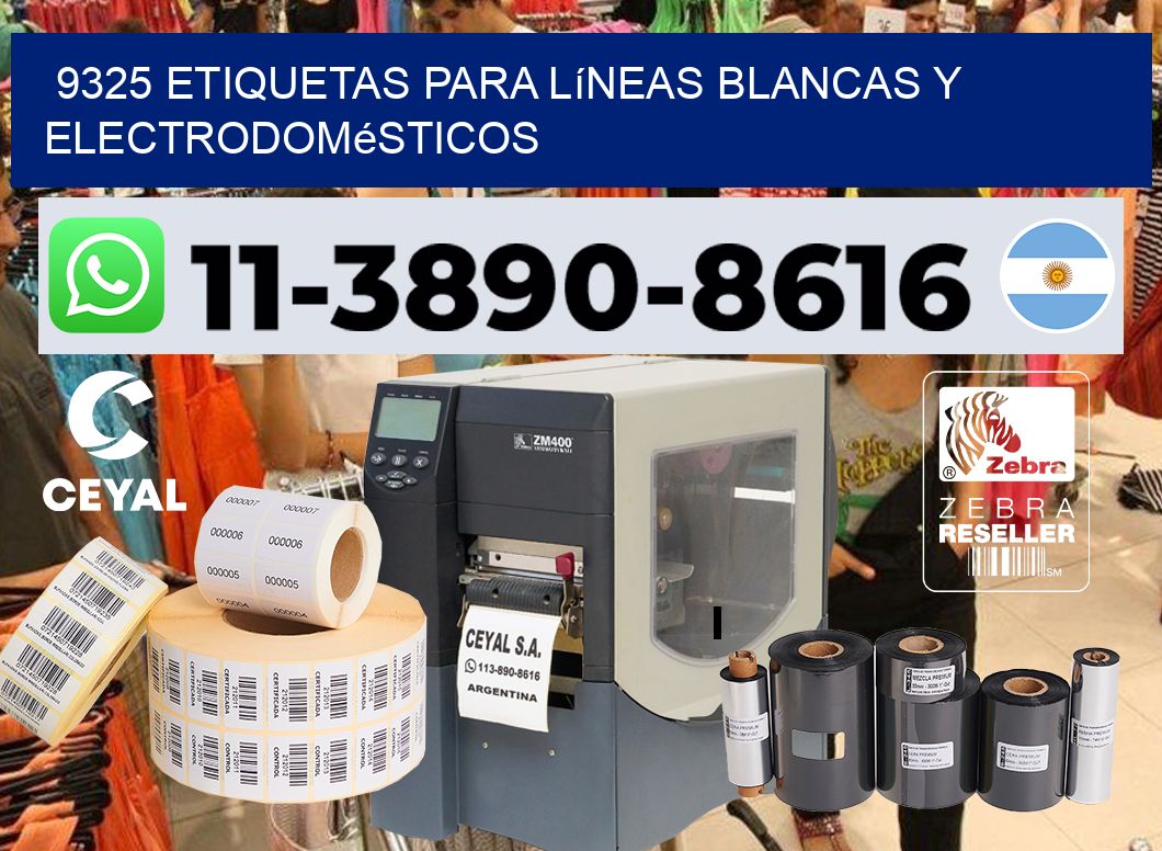 9325 Etiquetas para líneas blancas y electrodomésticos