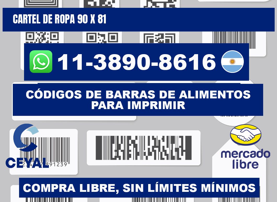 Cartel de ropa 90 x 81