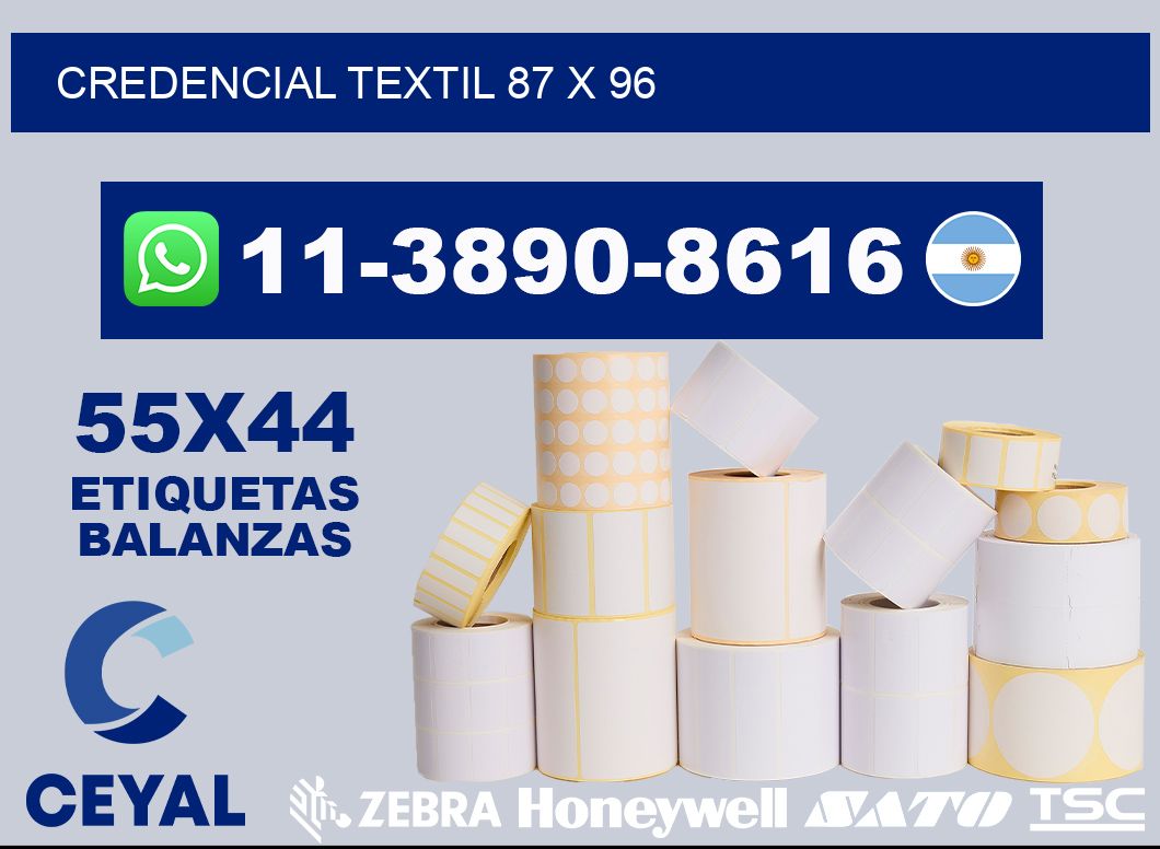 Credencial textil 87 x 96