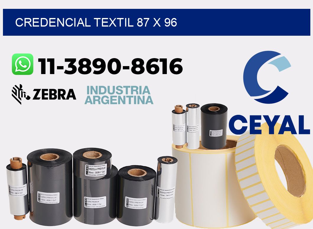 Credencial textil 87 x 96