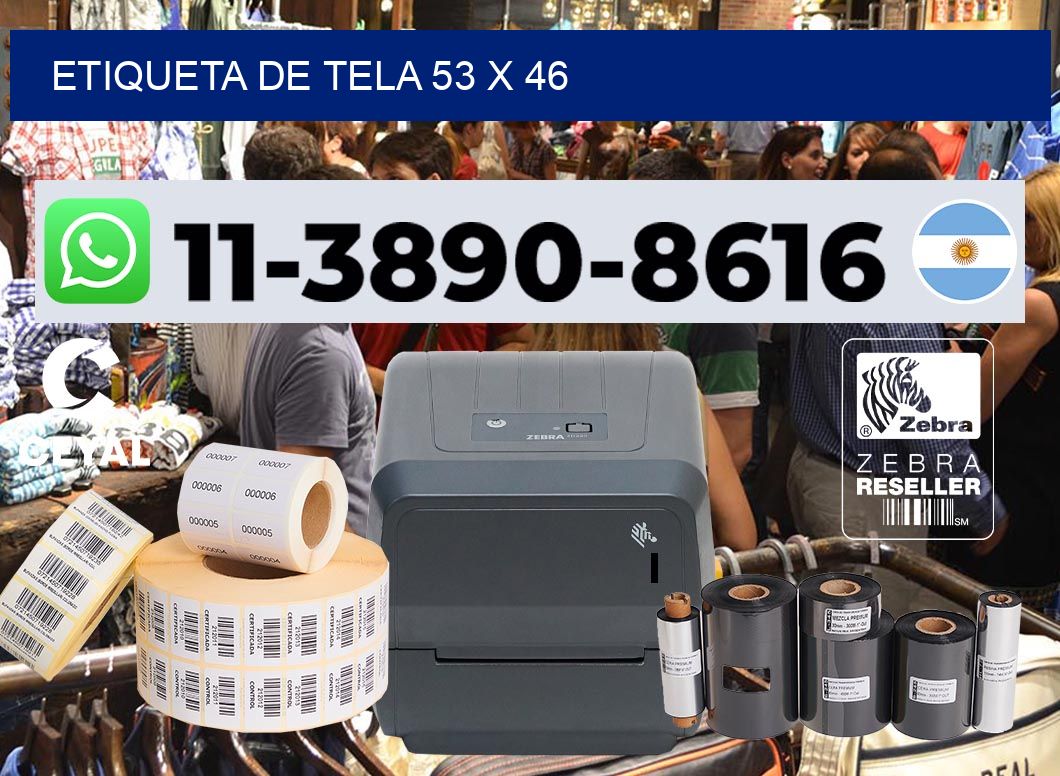 Etiqueta de tela 53 x 46